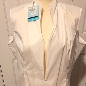 White Sleeveless Blouse